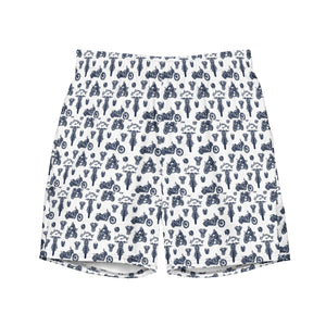 Moto All Over Print Swim Trunks