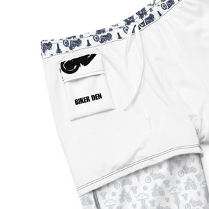 Moto All Over Print Swim Trunks